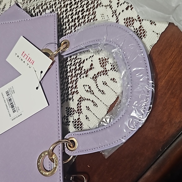 TRINA Turk purple hand bag,nwt - Picture 6 of 11